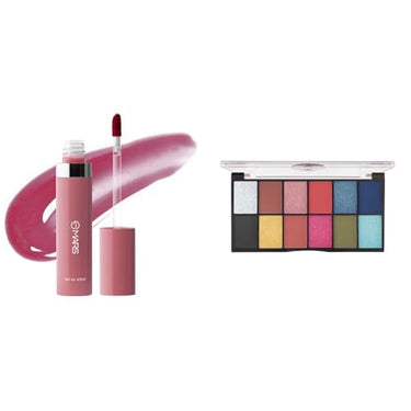 MARS Drip Lip Mist for Women (4.5 ml) (02-Mulberry Drip) 12 Shades Dance of Joy Eyeshadow Palette | Highly Pigmented and Blendable | Multicolor | Matte and Shimmer Finish (13.2g) (03-Multicolor)
